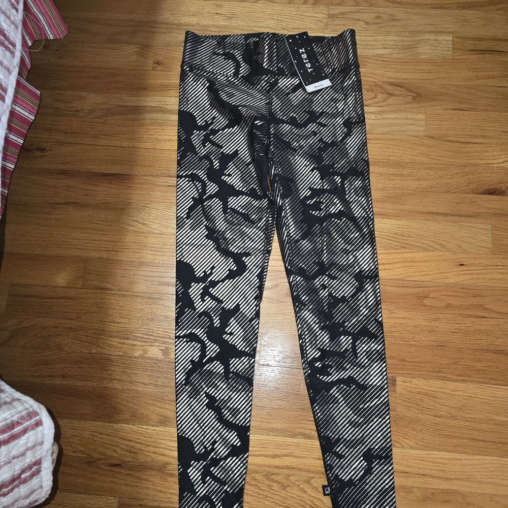 Terez Metallic Striped Leggings